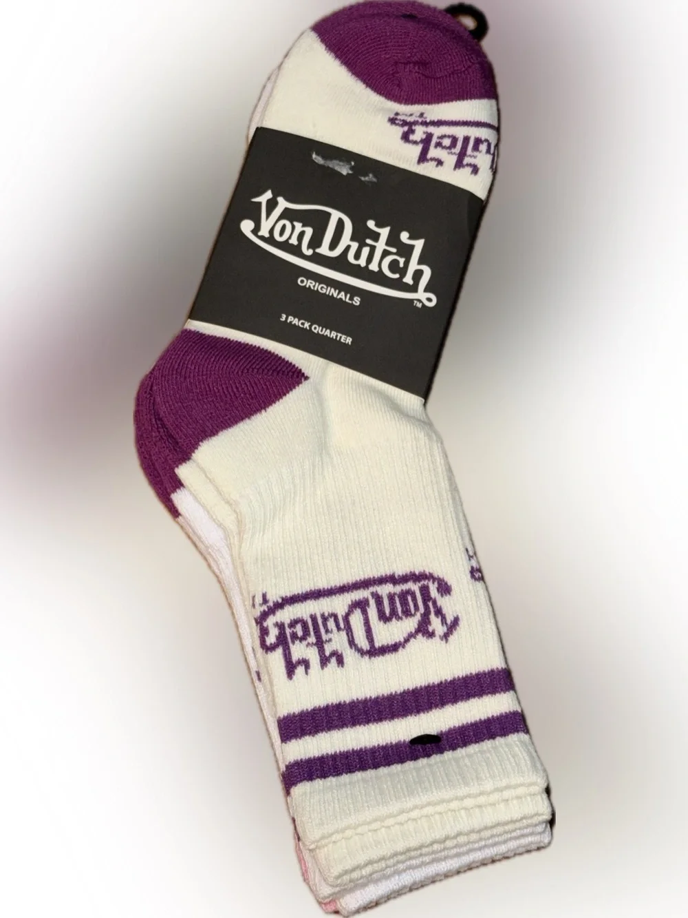 Von Dutch Logo Crew Socks 3 Pack